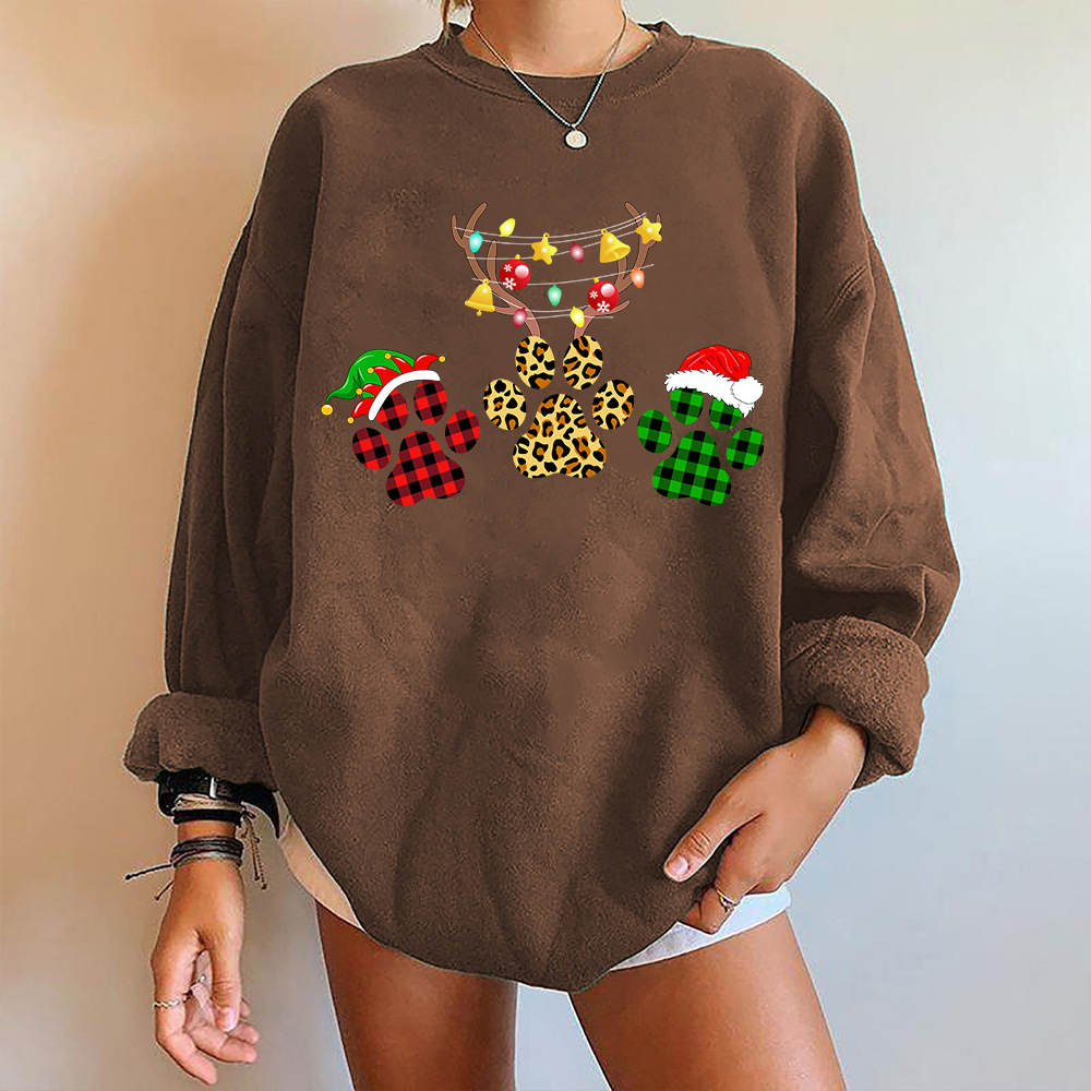 3D Animal Graphic Long Sleeve Loose Blouse