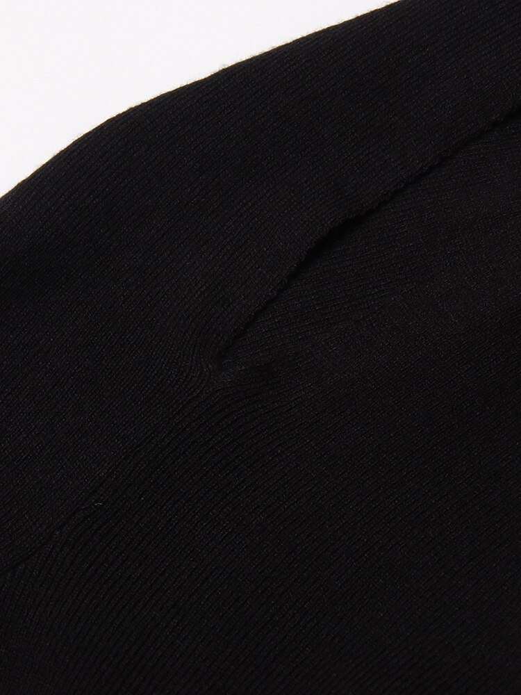 Polyester Ladies Pullover Sweater Stand Neck Cutout
