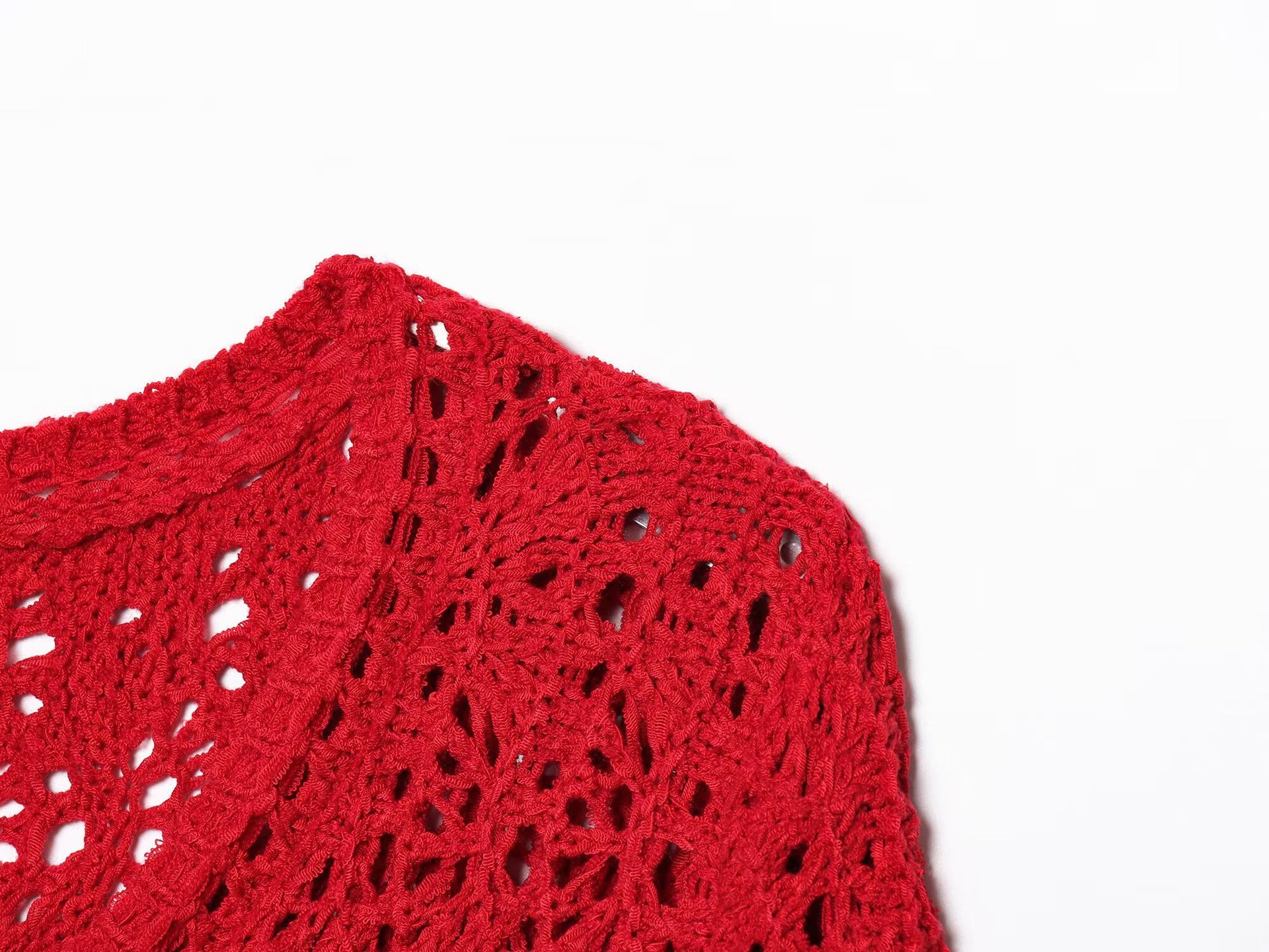 Ladies Three-Quarter Solid Crew Sweater