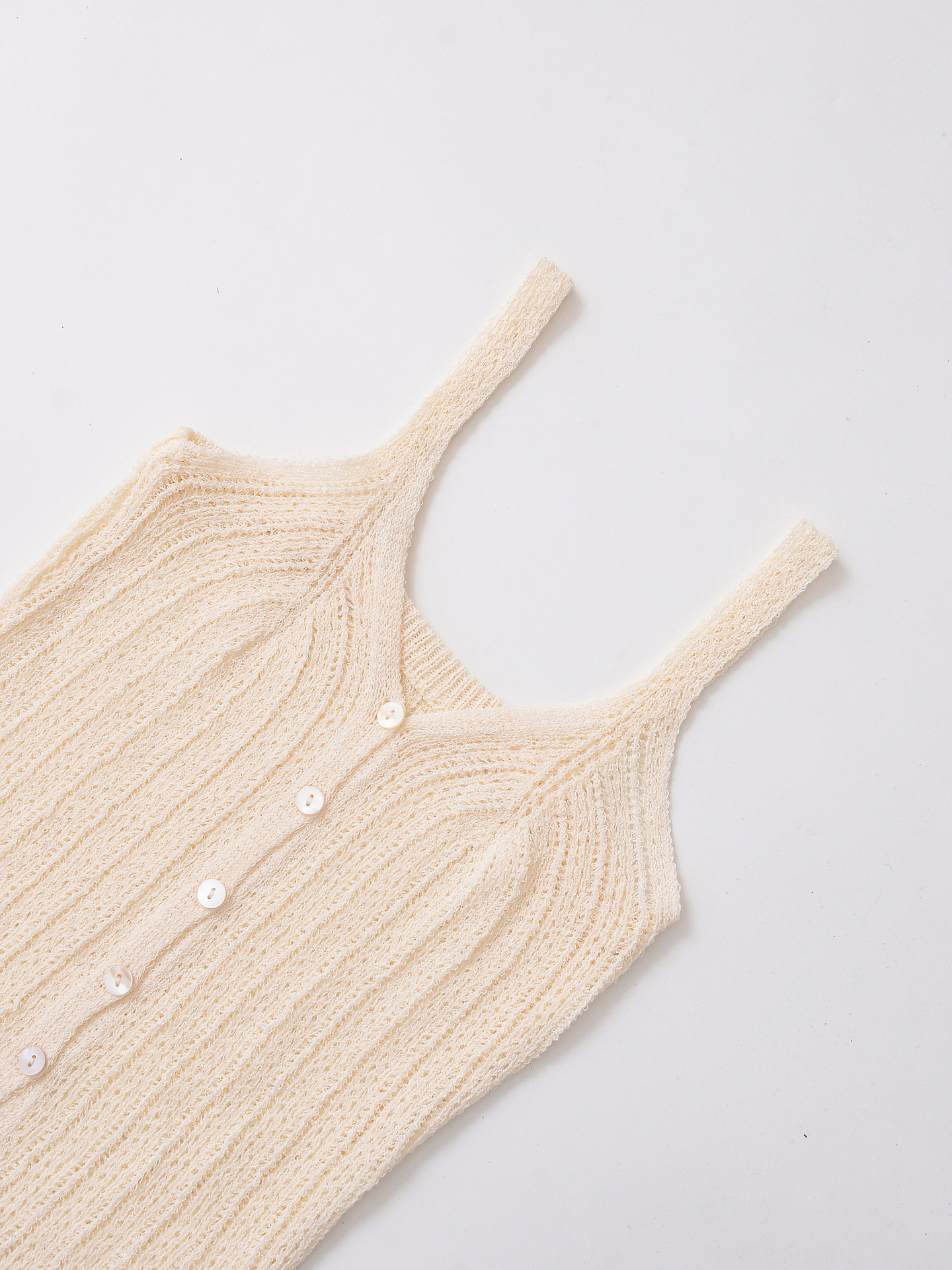 Oversized Sleeveless Polyester Cardigan Sweater