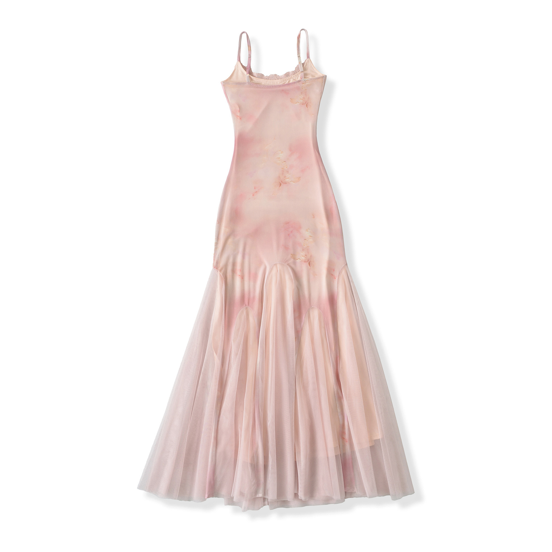 Flower Flared Strapless Dress