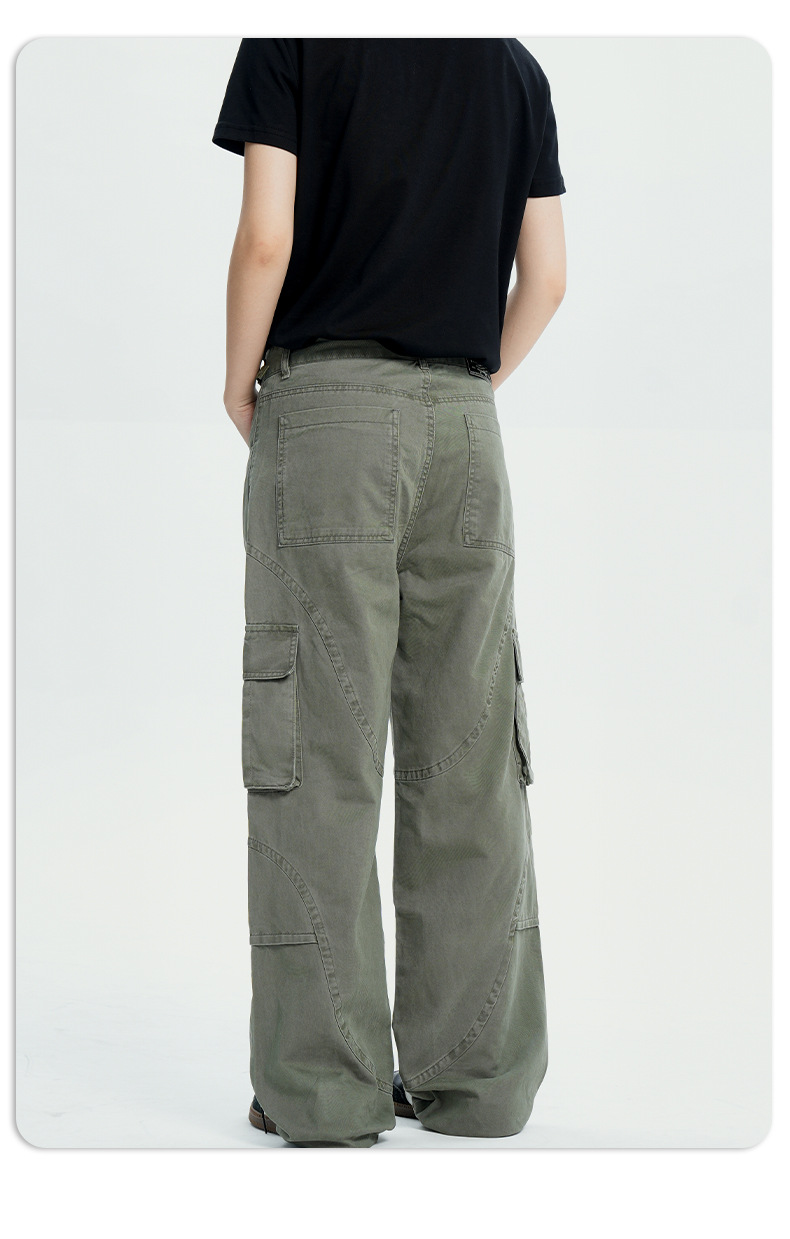 Unstructured Relaxed Fit Cotton Cargo Pants