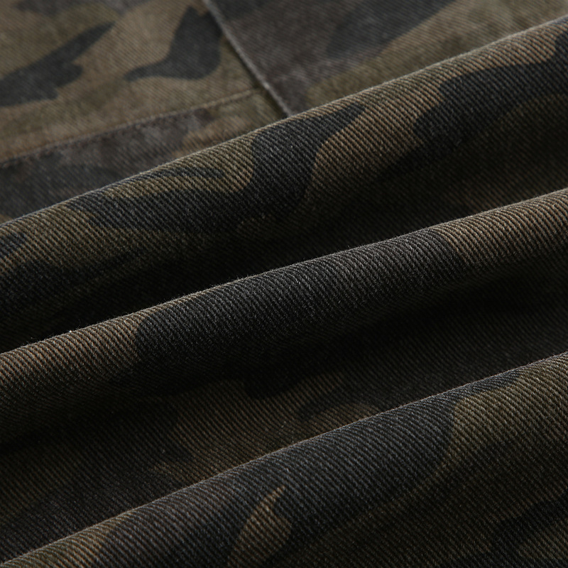 Make old camouflage workwear jeans