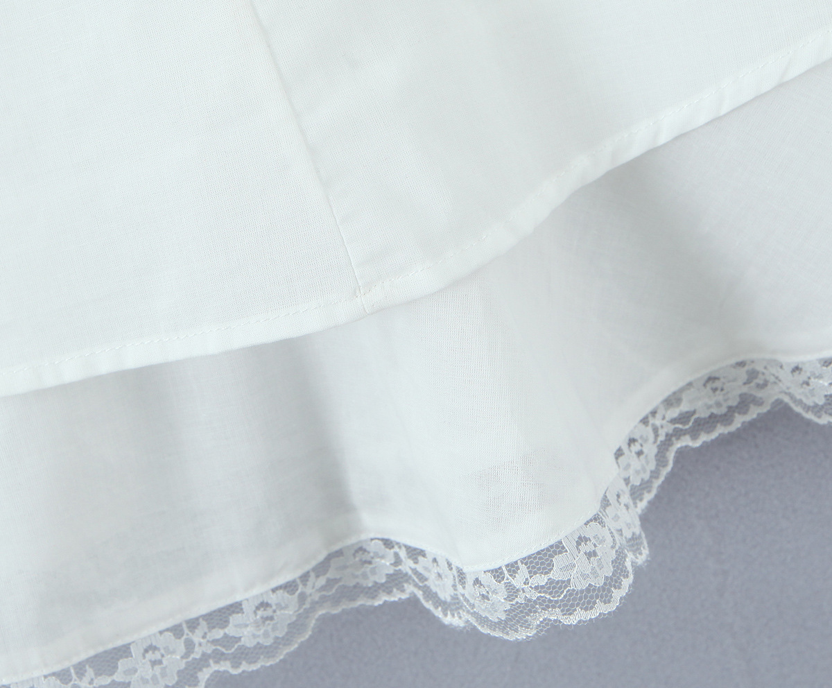 Square collar lace patchwork sleeveless short dress