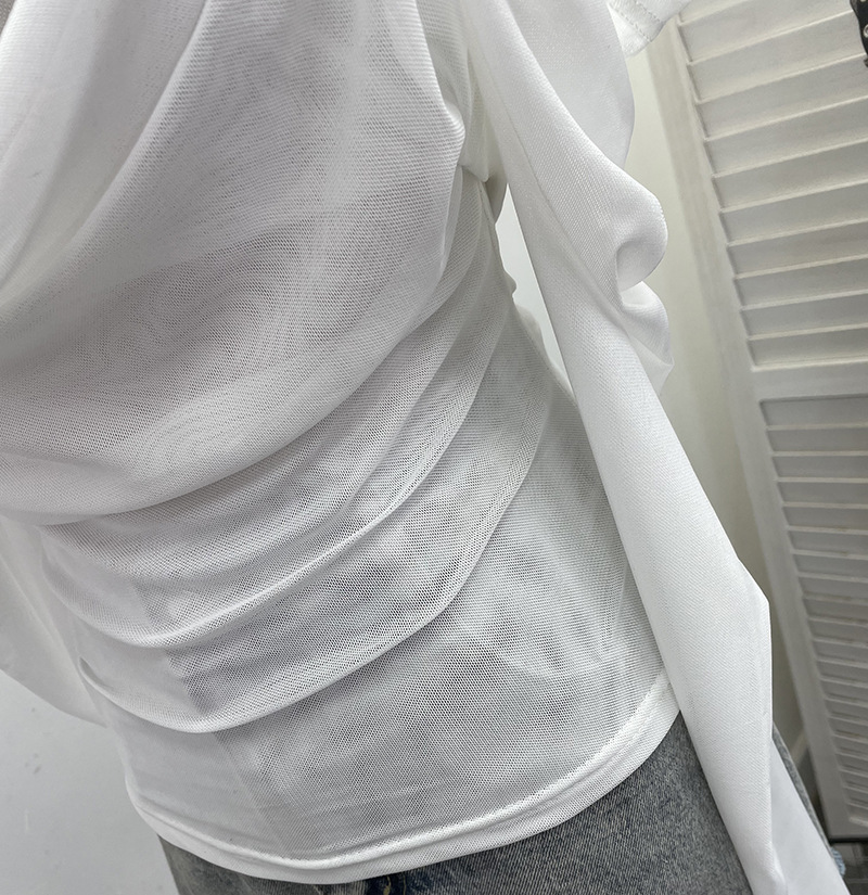 Sexy Asymmetric Full Sleeve Spandex Tee