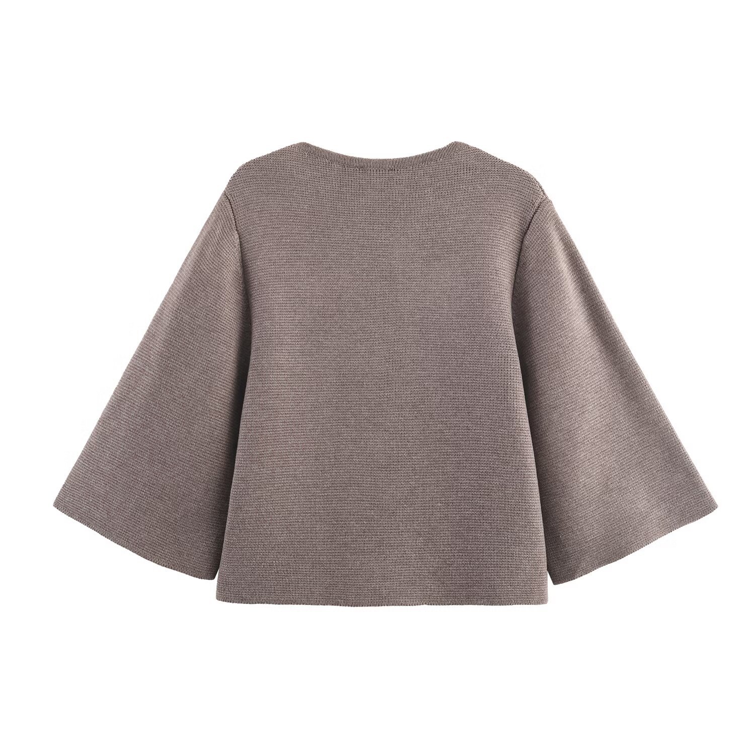 Ladies Plain Polyester Clasp Sweater