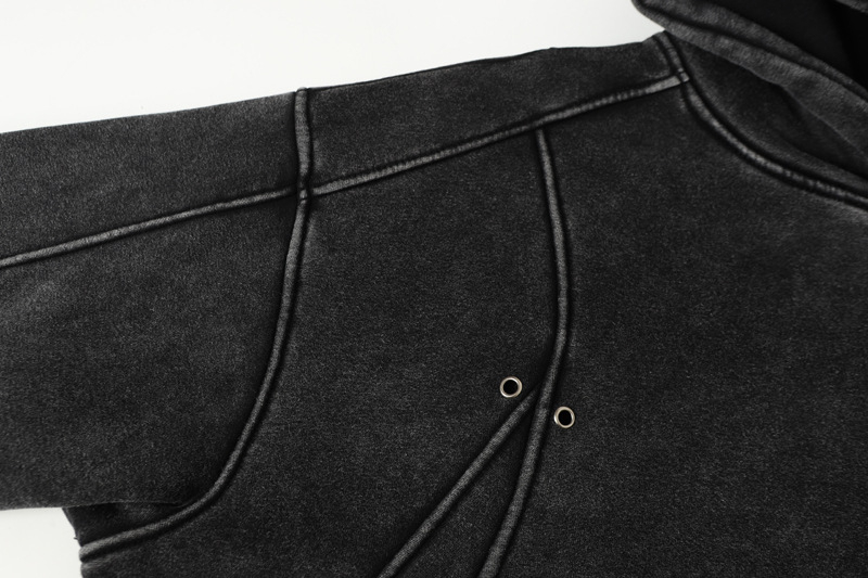 Urban Aged Cotton Pieced Hoodie