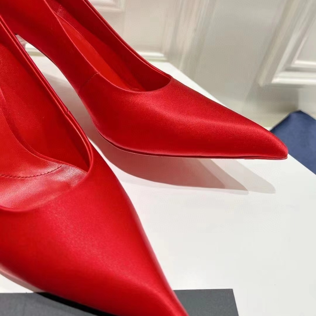 Luxury Brand Women Super High Heel Shoes Elegant Pointy Toe Ladies Satin Basic Shoes Summer Party Banquet Dress Shoes Women