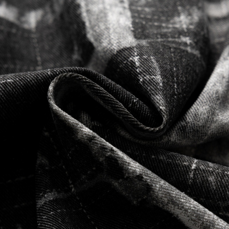 Fully printed washed collared shirt