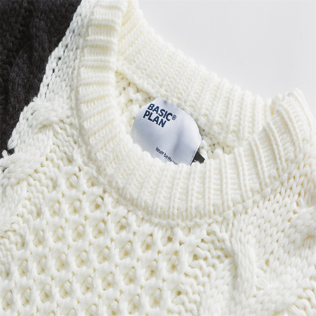 Japanese Workwear Contrast Block Oversized Sweater