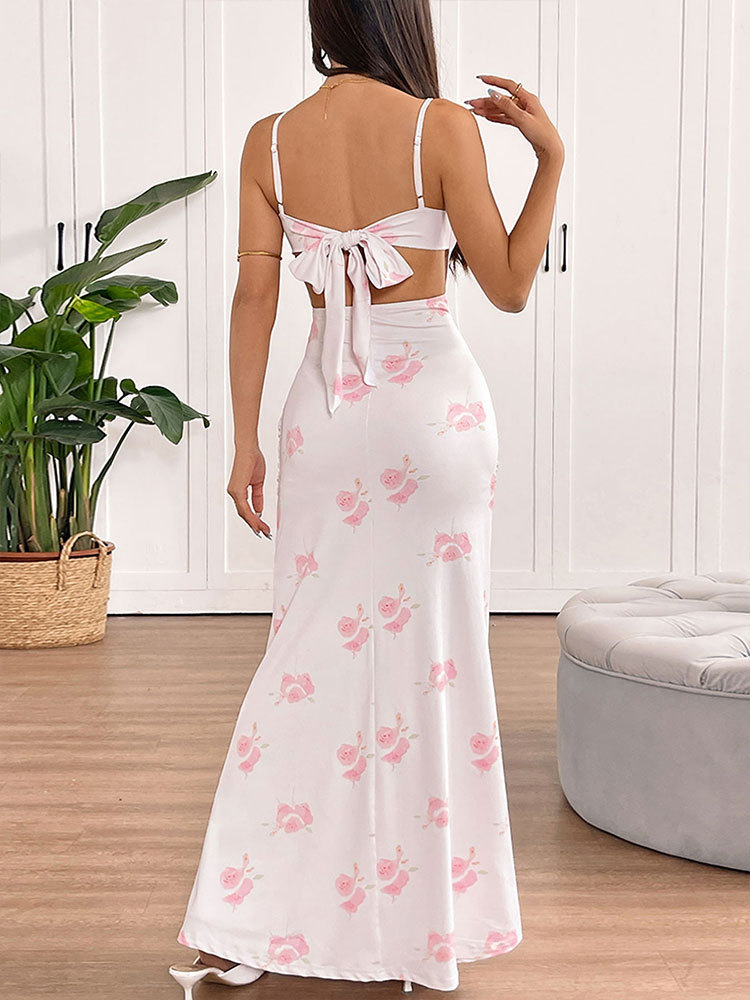 One-Shoulder Sleeveless Fitted Maxi Dress
