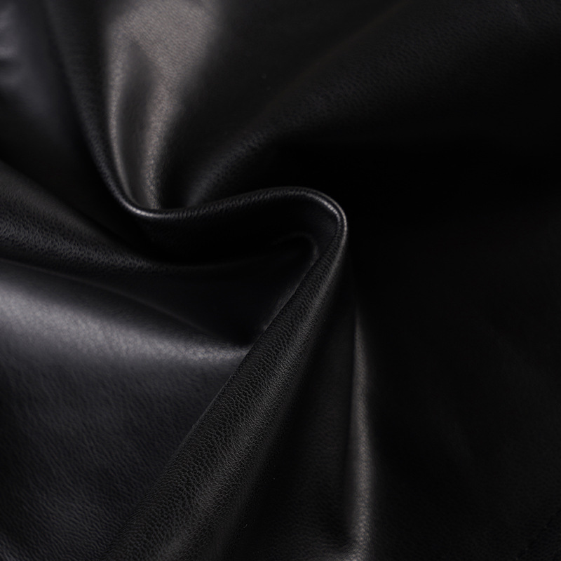 Zip-Front Moto Lambskin Tank Top