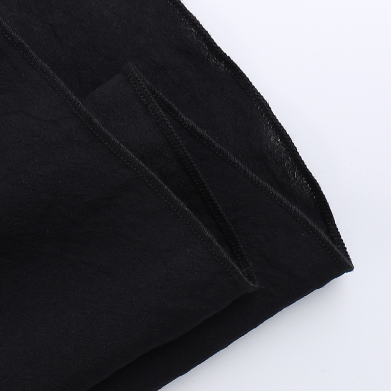 Sultry Deep Retro Draped Solid Polyester Skirt