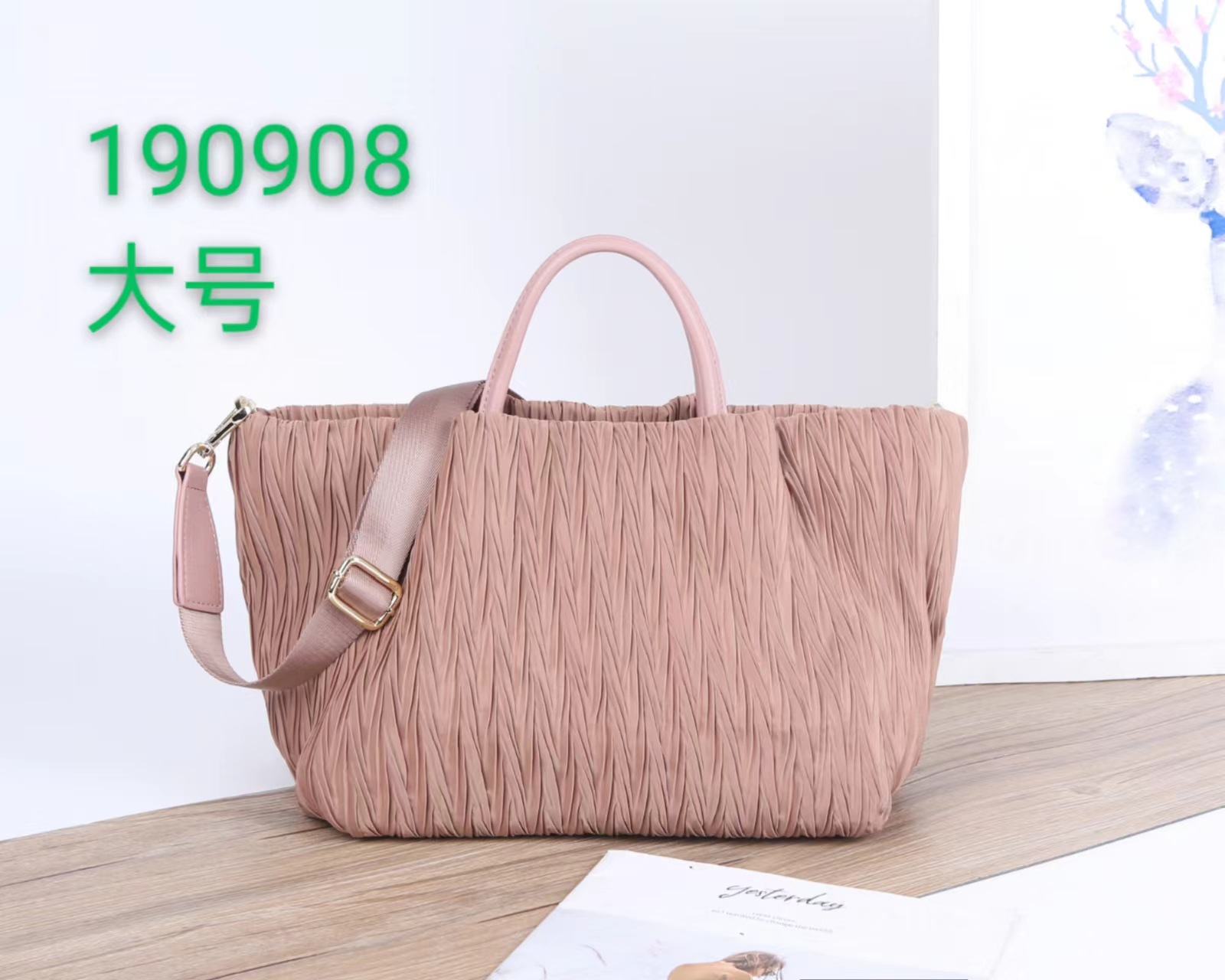 High Quality Large Tote for Women Handbags and Purses Waterproof Linen Oxford Fold Pattern Travel Shoulder Toes Shopper Bag 2021