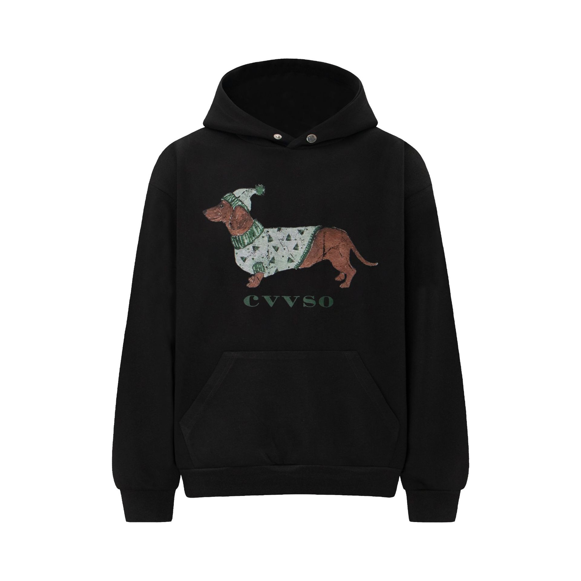 Style Conley Printed Retro Hooded Long Sleeve Sweatshirt