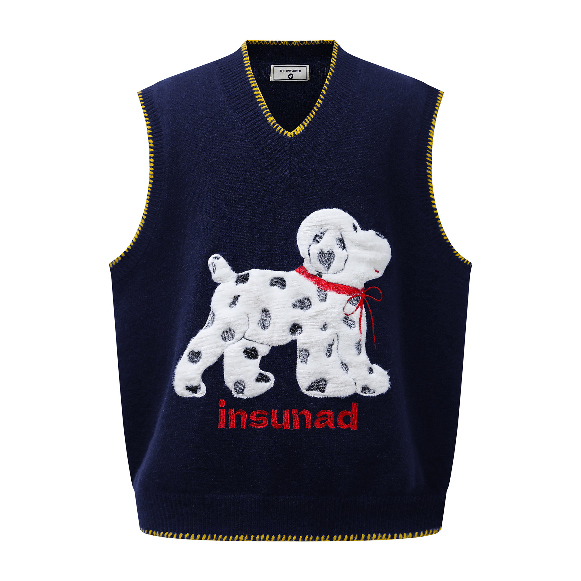 Custom Dalmatian Print Knit Sleeveless Pullover
