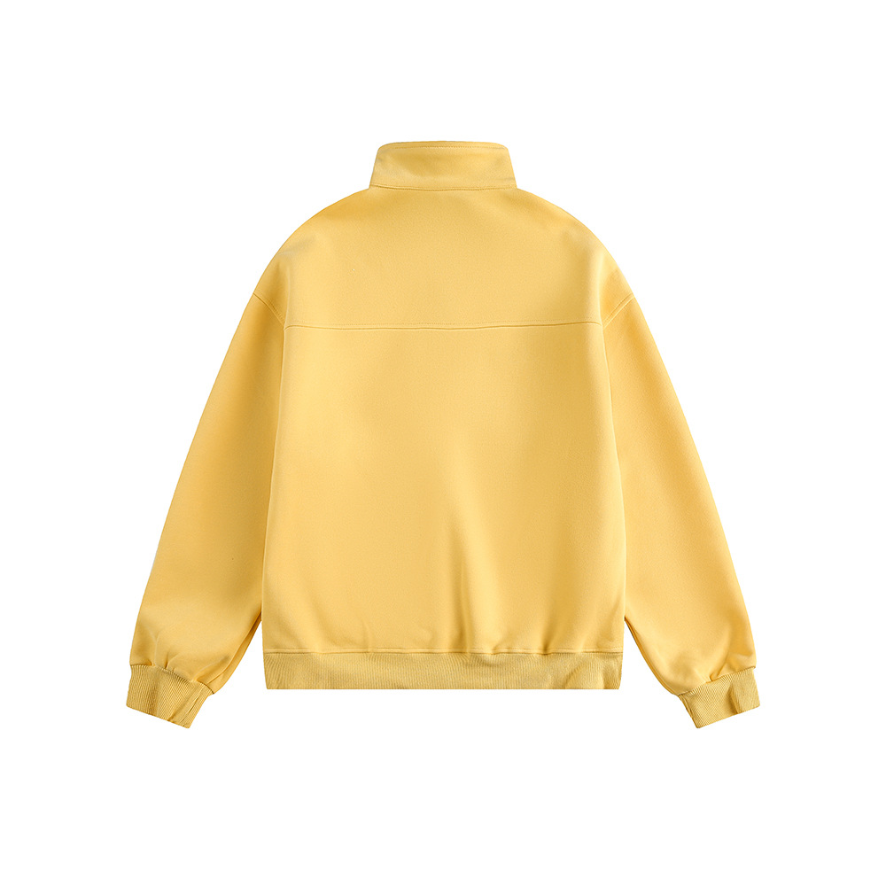 American Trend Partial Zipper Long Sleeve Sweatshirt