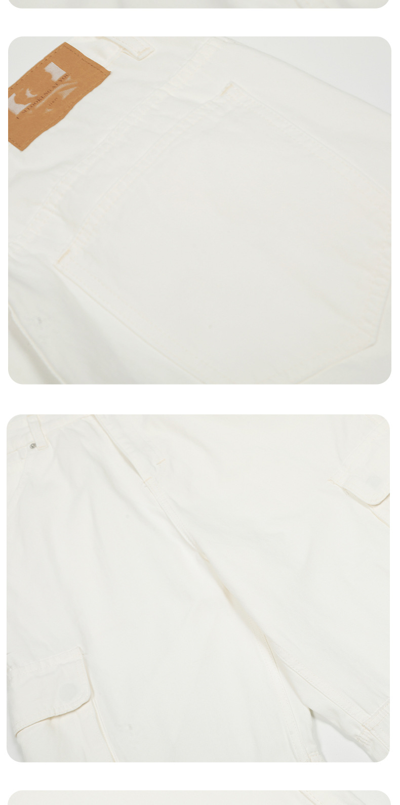 Work Pants for Men and Women Pure Cotton Vintage Straight Leg Casual Wide-Leg Long Pants