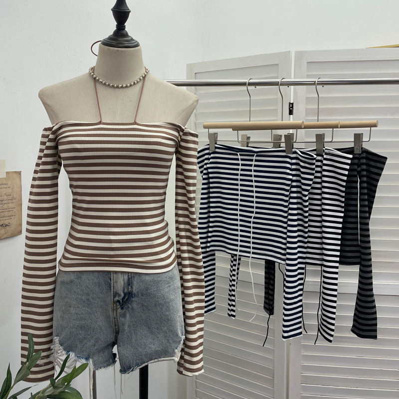 Celebrity Slim Fit Asymmetric Wrist-Length Crop Top