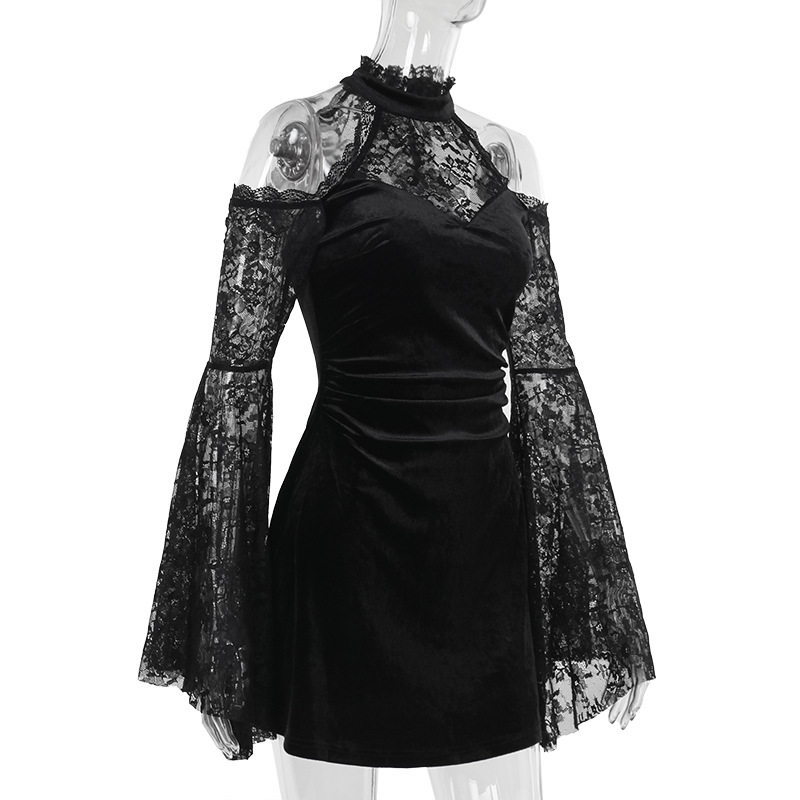 Floral Polyester Strap Neck Three-Quarter Sleeve Fitted Dress