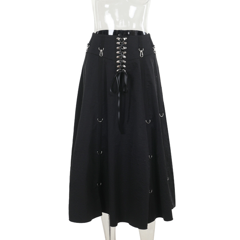 Sophisticated Flared Solid Color Skirt