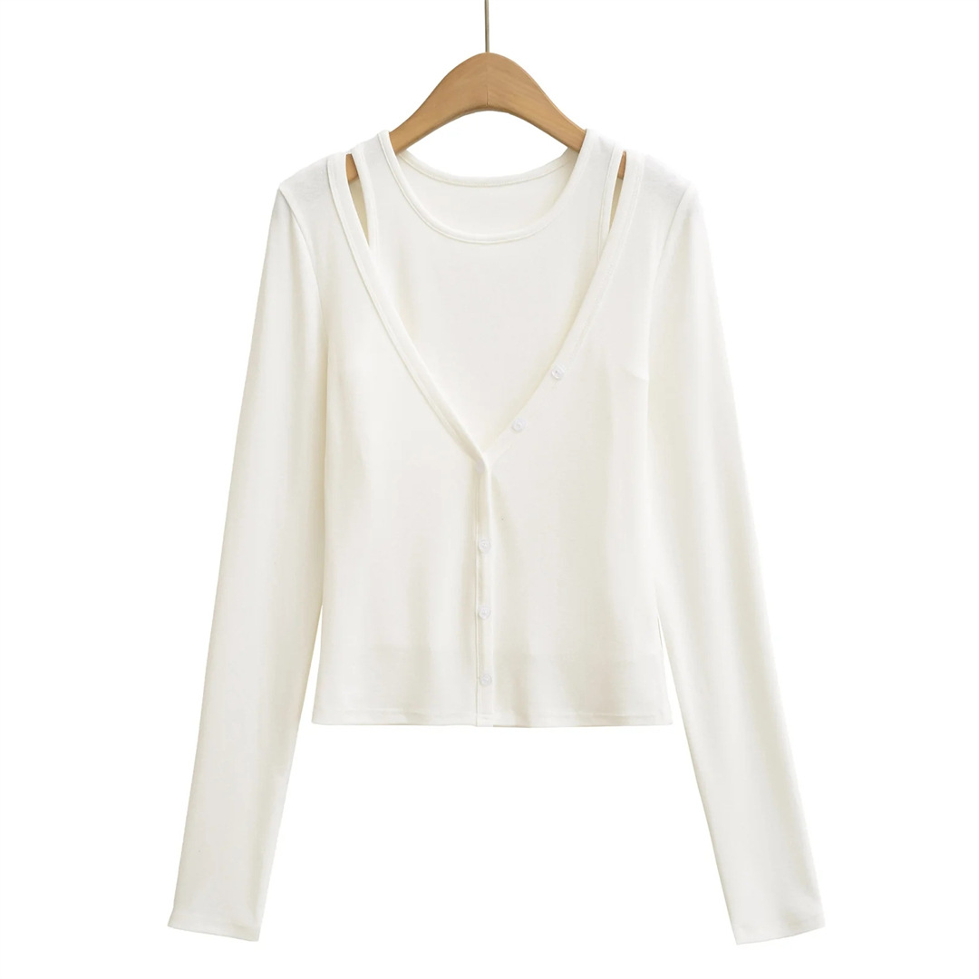 Vintage Cocoa Camisole and Cropped Cardigan Ensemble