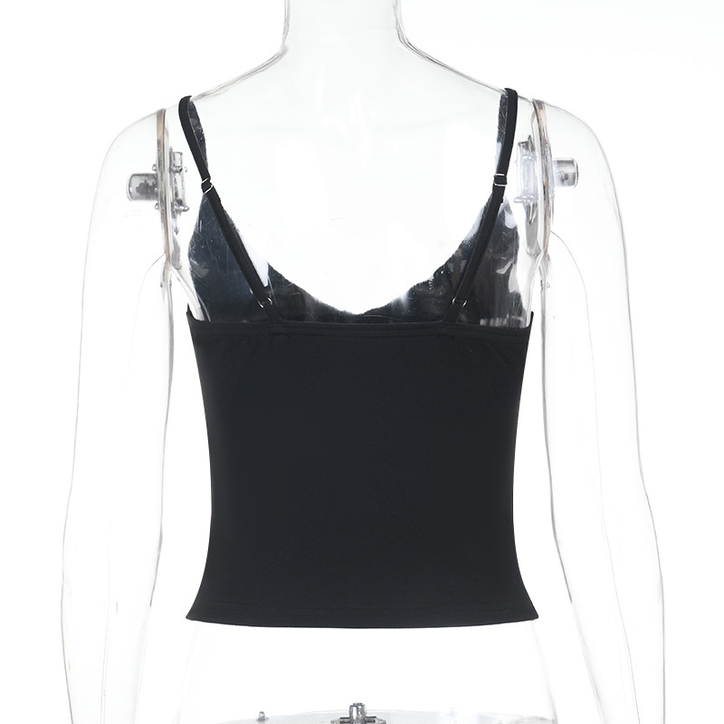 Regular Neck Colorblock Paneled Lined Strapless Top