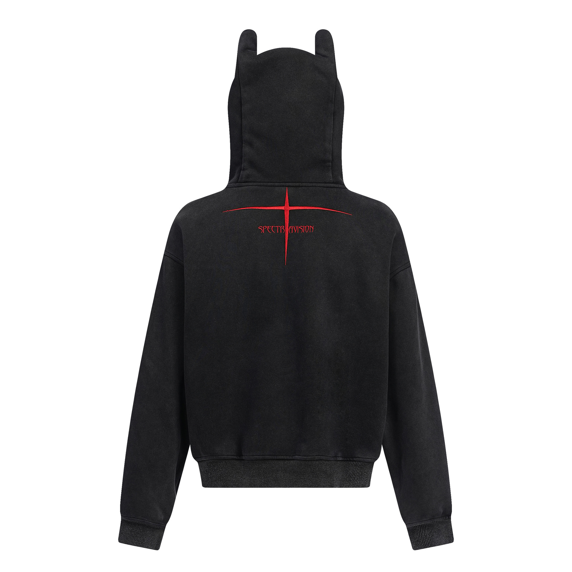 American Retro Loose Fit Geometric Zip Hoodie