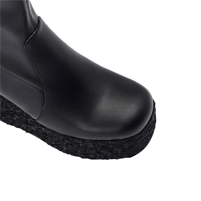 Newest Women Ankle Boots Autumn Winter Fashion Punk Style High Platforms Wedges Heels Shoes Party Night Club