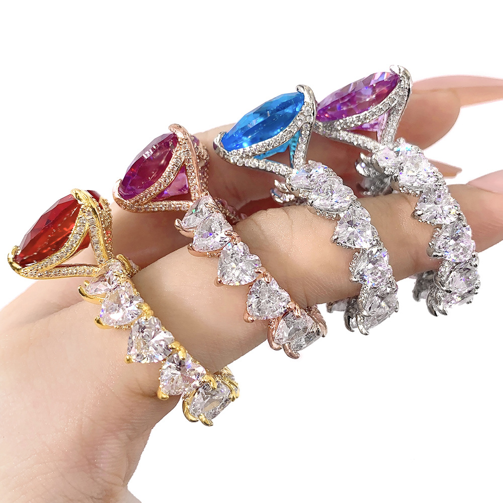 Sparkling Sweetheart Crystal Copper Ring
