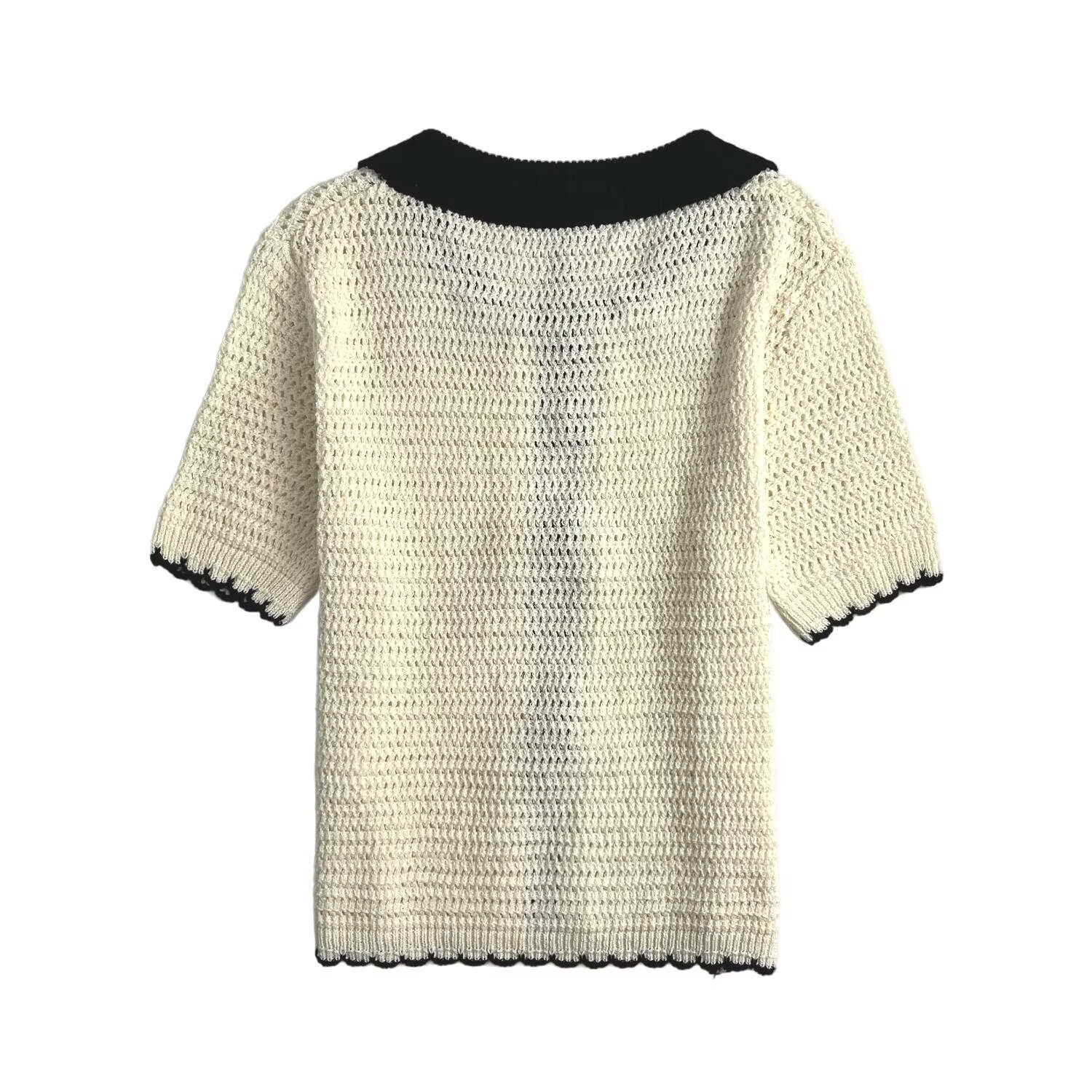 Solid Three-Quarter Length Ribbon Neckband Slim Fit Sweater