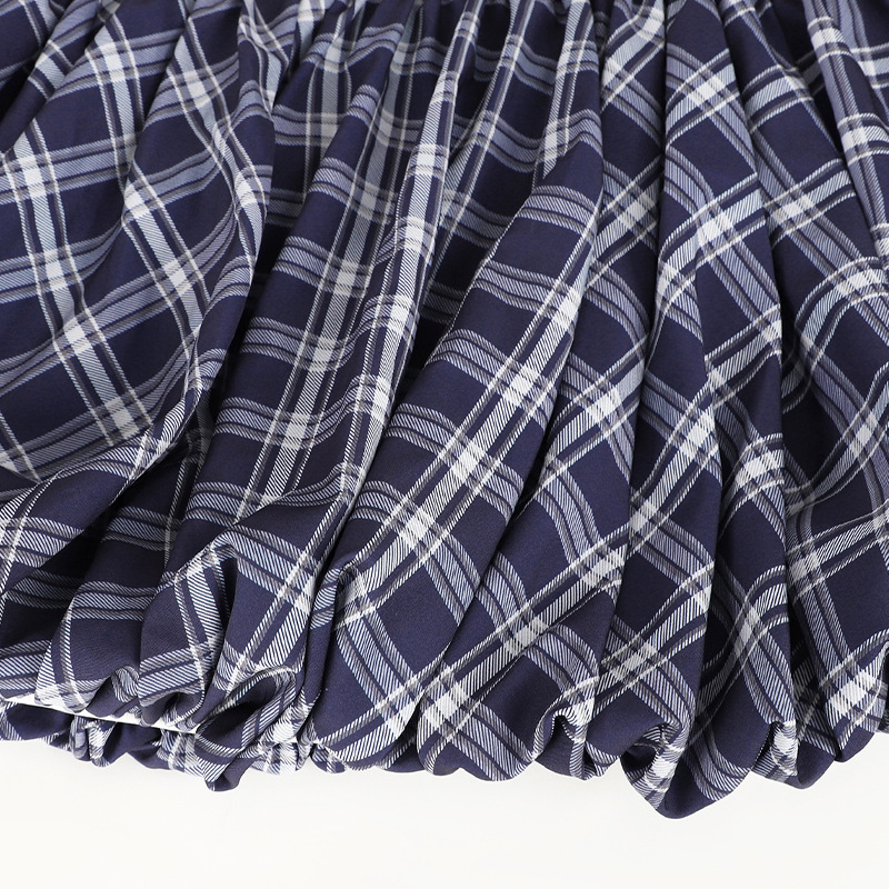 Sleeveless Polyester Checkered Fitted A-Line Dress