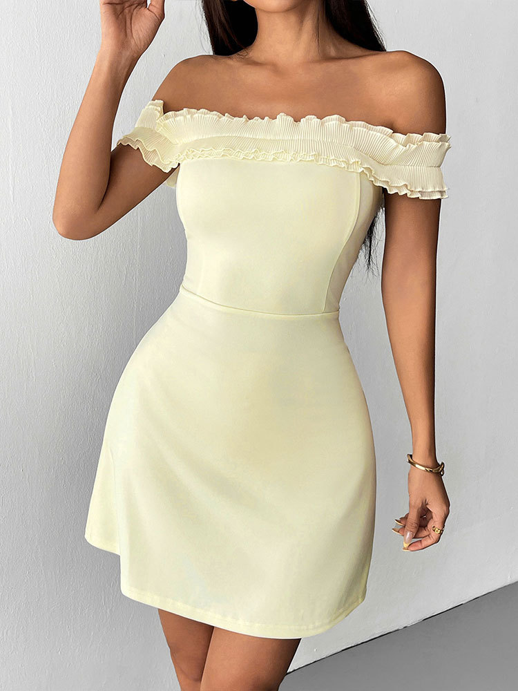 Asymmetrical Two-Tier Frill Sleeveless Mid-Calf Dress