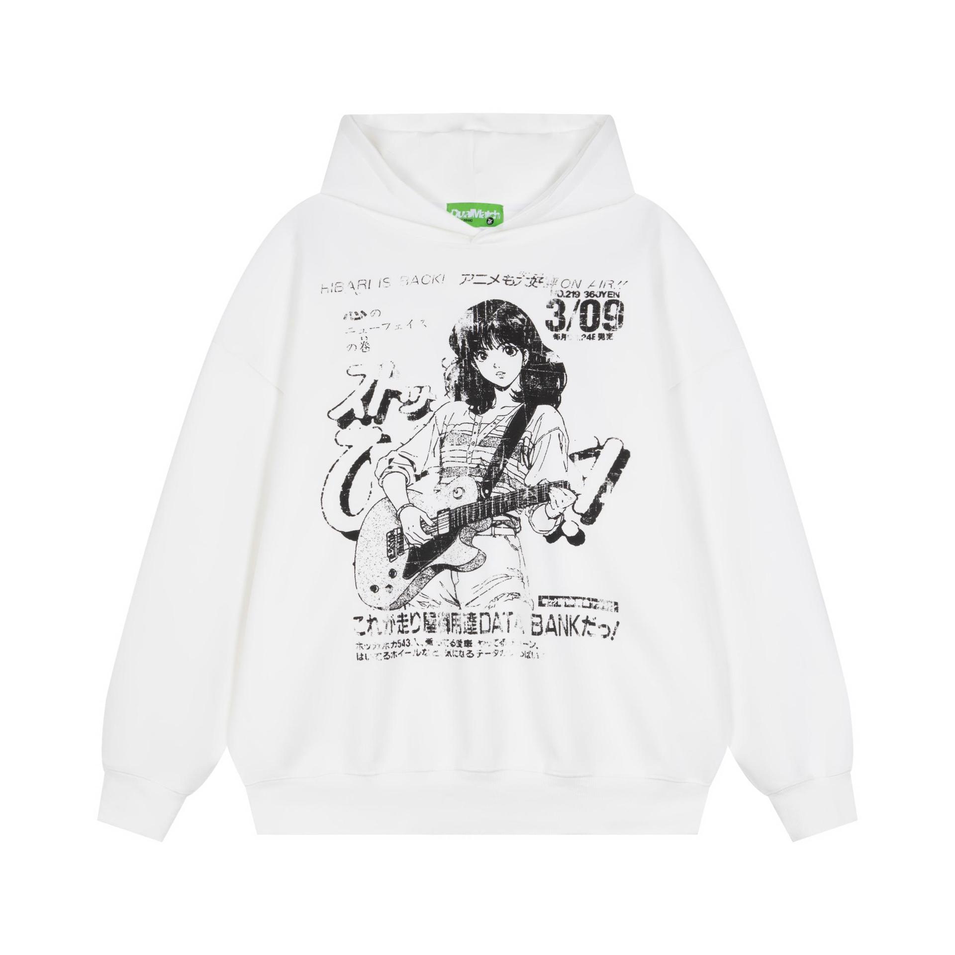 Women's Manga Oversized Huamian Composite Hoodie