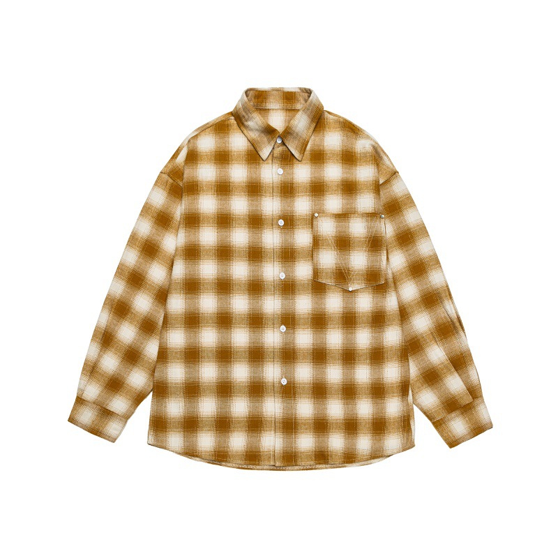 Men's Oversized Striped Cotton Long Sleeve Shirt