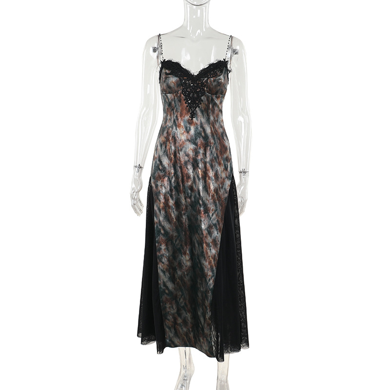 Bodycon Dress Gothic Chic Embellished Fitted Full Skirt Dress for Women
