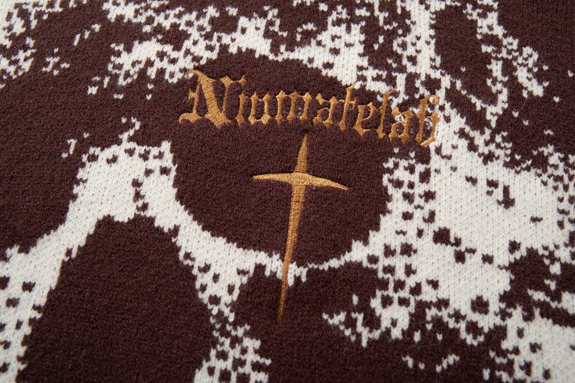 Oversized Gothic Jacquard Sweater