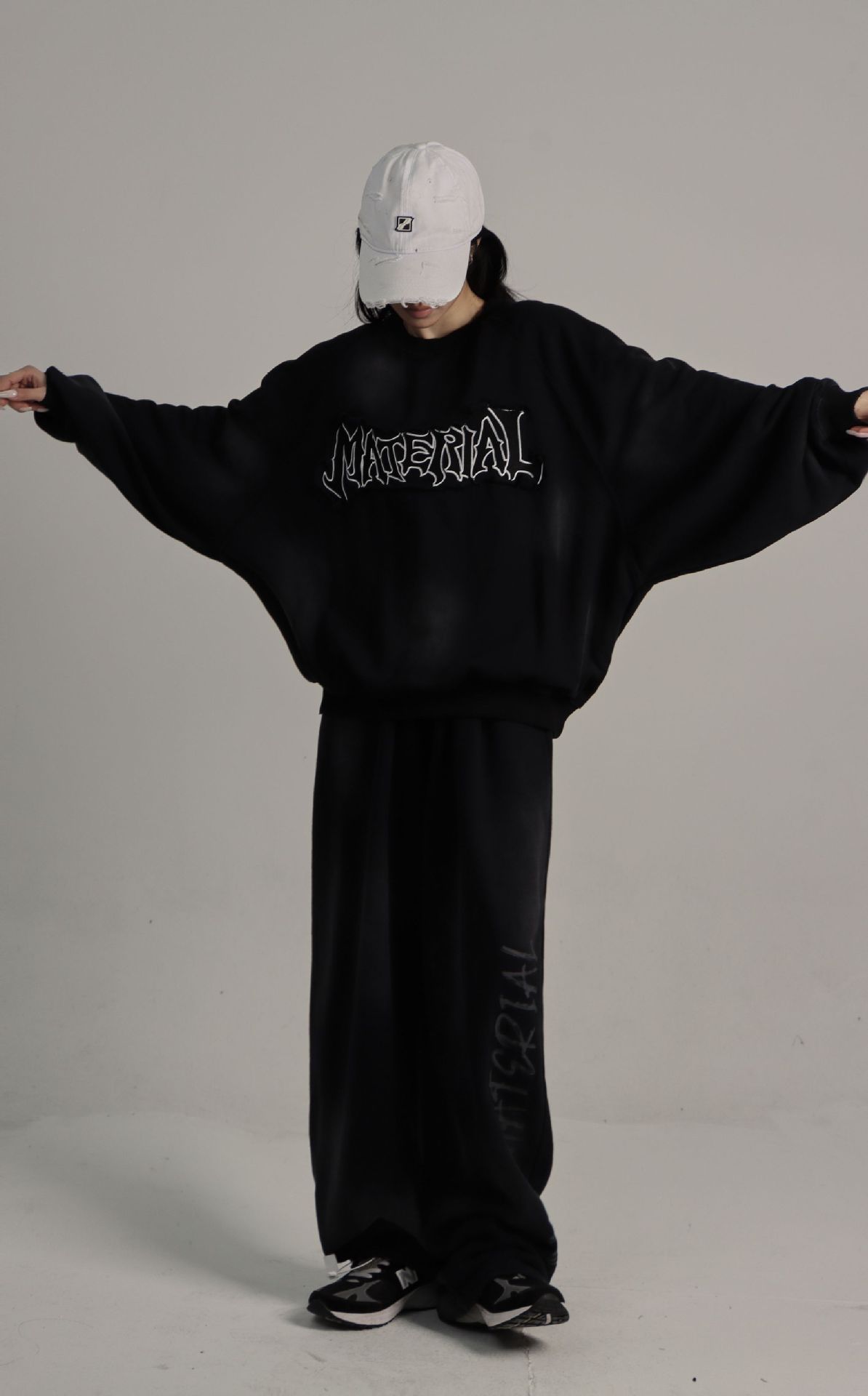 American Retro Cotton Loose Fit Letter Hoodie