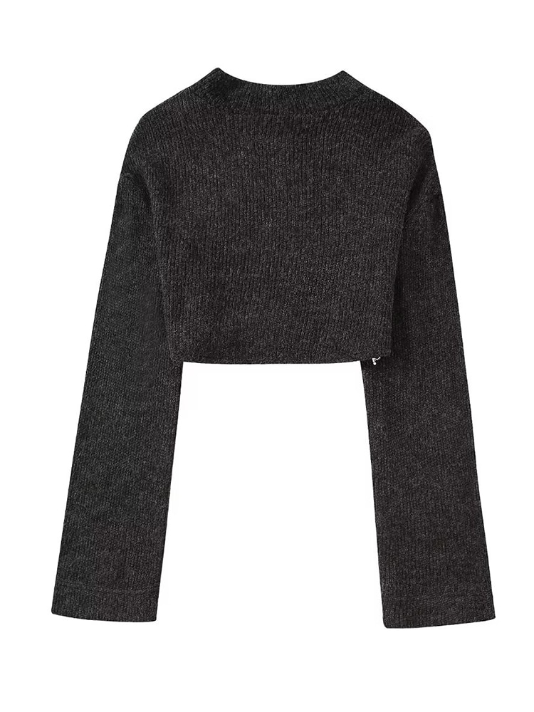 Retro Mock Neck Full Sleeved Embellished Mini Dress