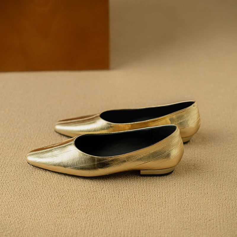 Fashion Genuine Leather mid heels woman elegant Loafer office lady square toe party pumps