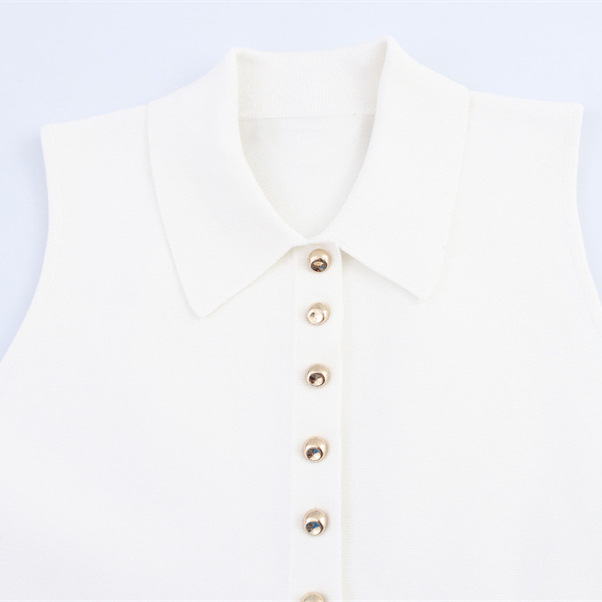 British Sleeveless Plain Regular Fit Sweater