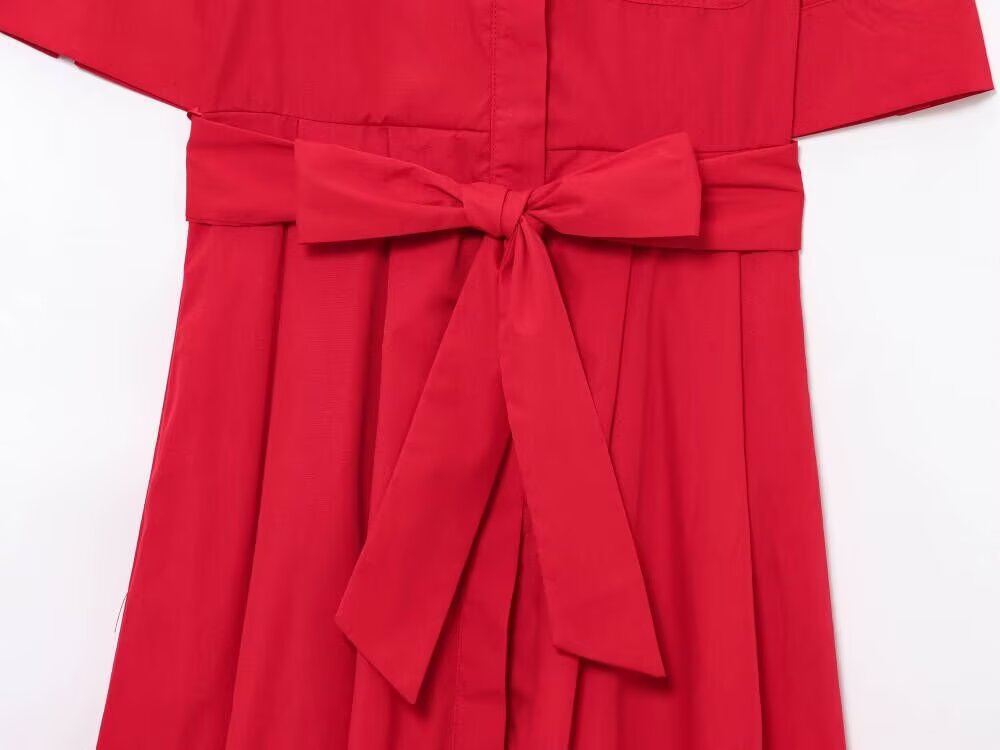 Women's Clothing Poplin Dress