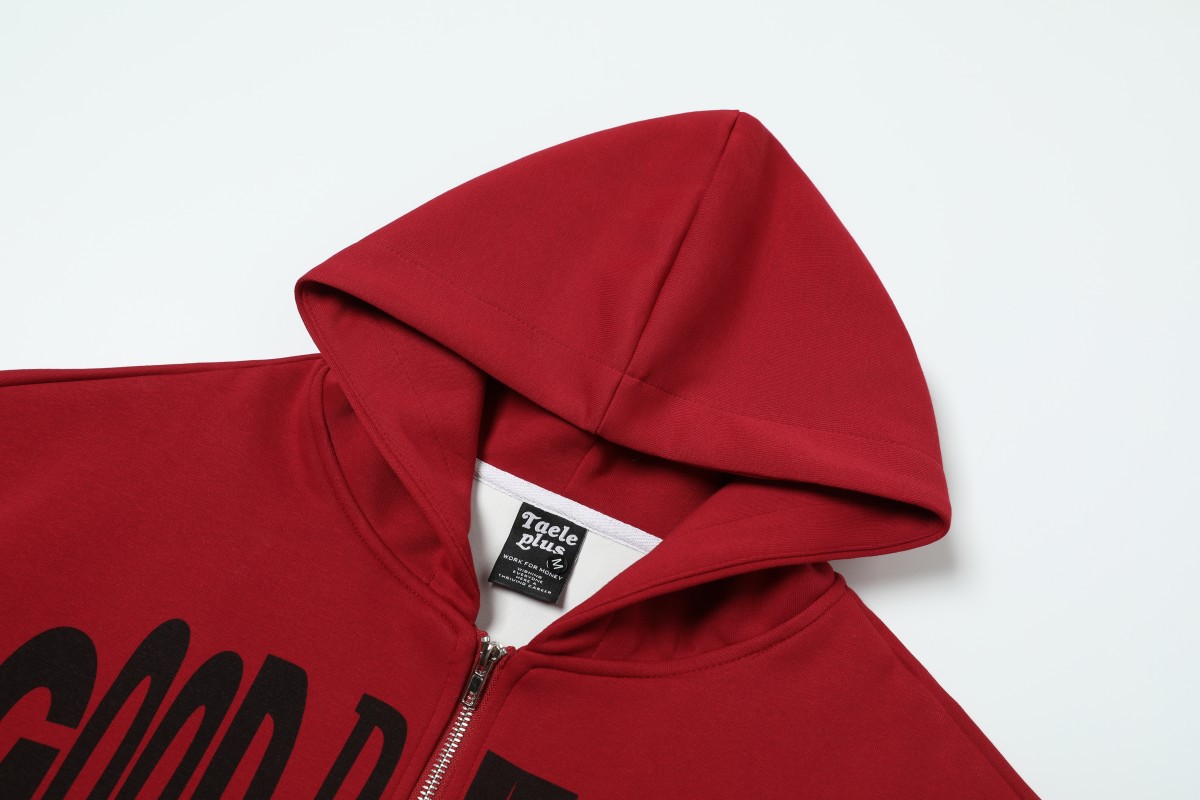 American Graphic Crystal Oversized Hooded Open Front Sweater