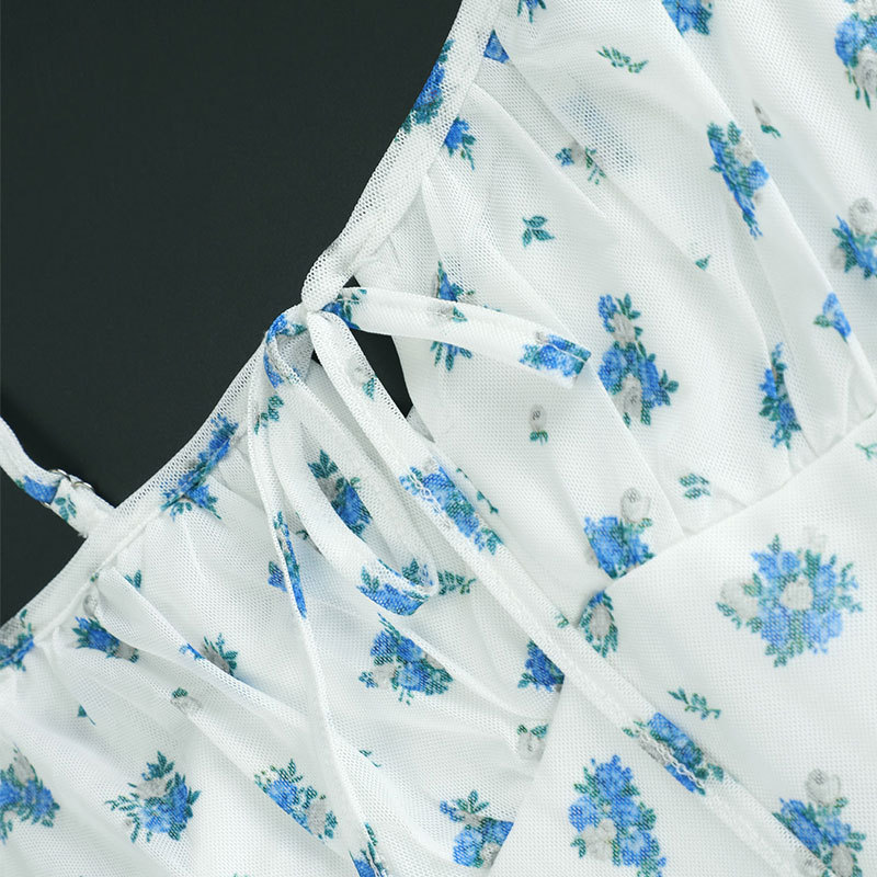 One-Shoulder Printed Fitted Long Sleeveless Dress
