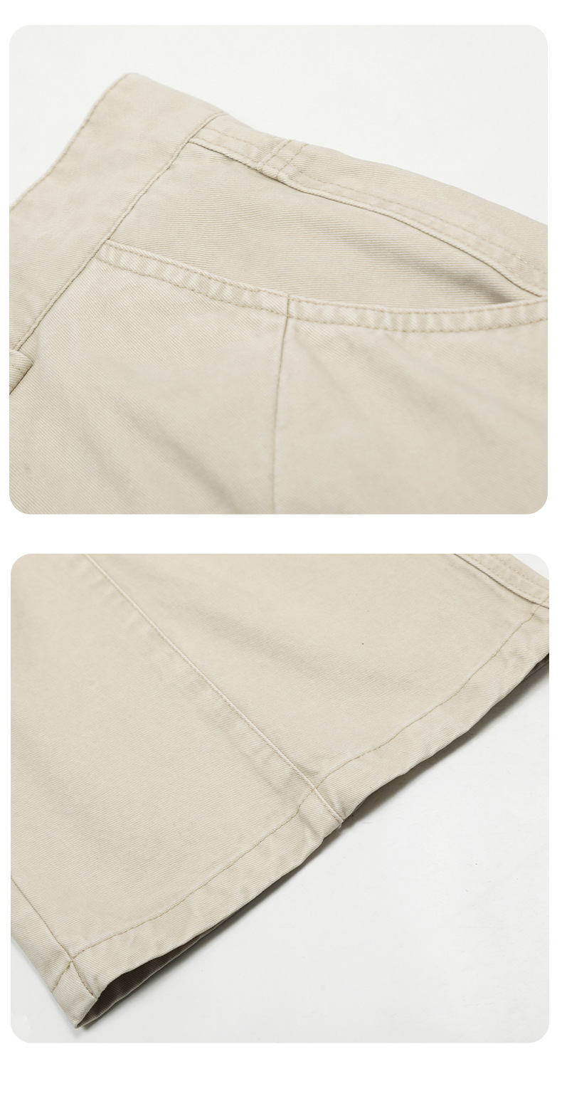 Multiple Pockets for Men and Women Slimming Straight Leg Casual Trousers