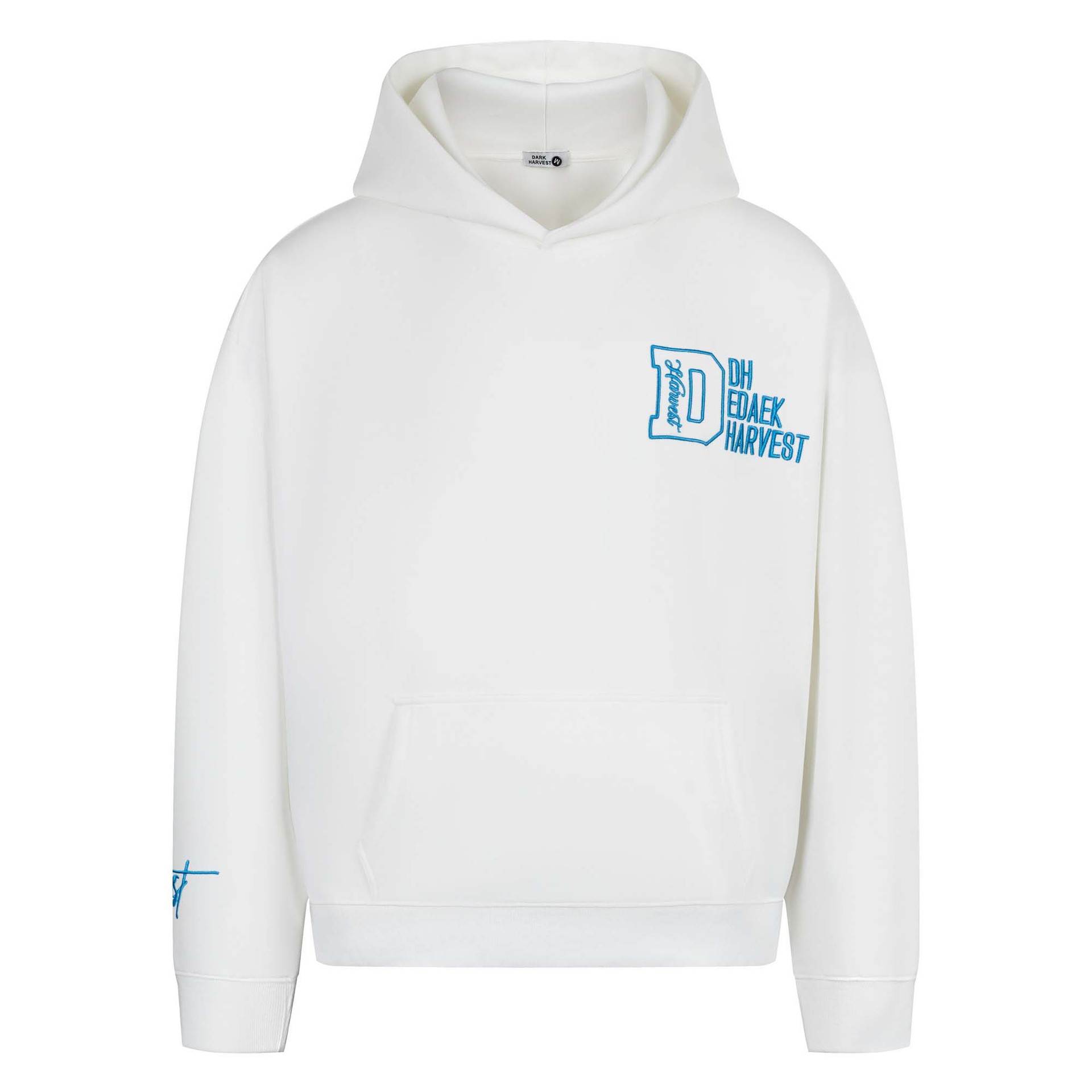 Streetwear Embroidered Initial Oversized Cotton Hoodie