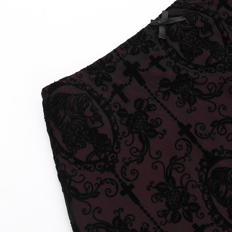 Private Celebrity Fitted Layered Above-Knee Polyester Print Skirt