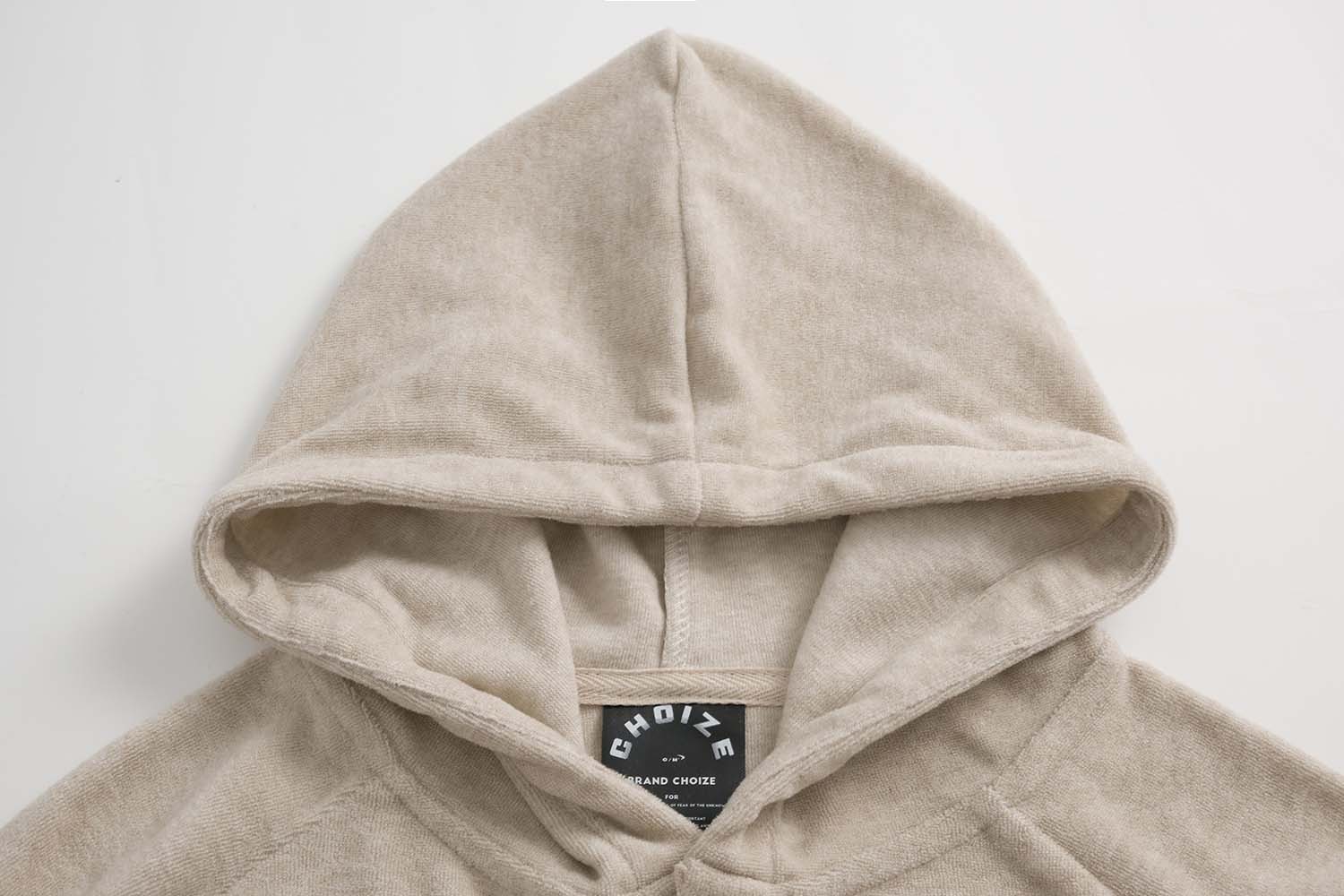 High Street Plain Henley Oversized Hood Pullover