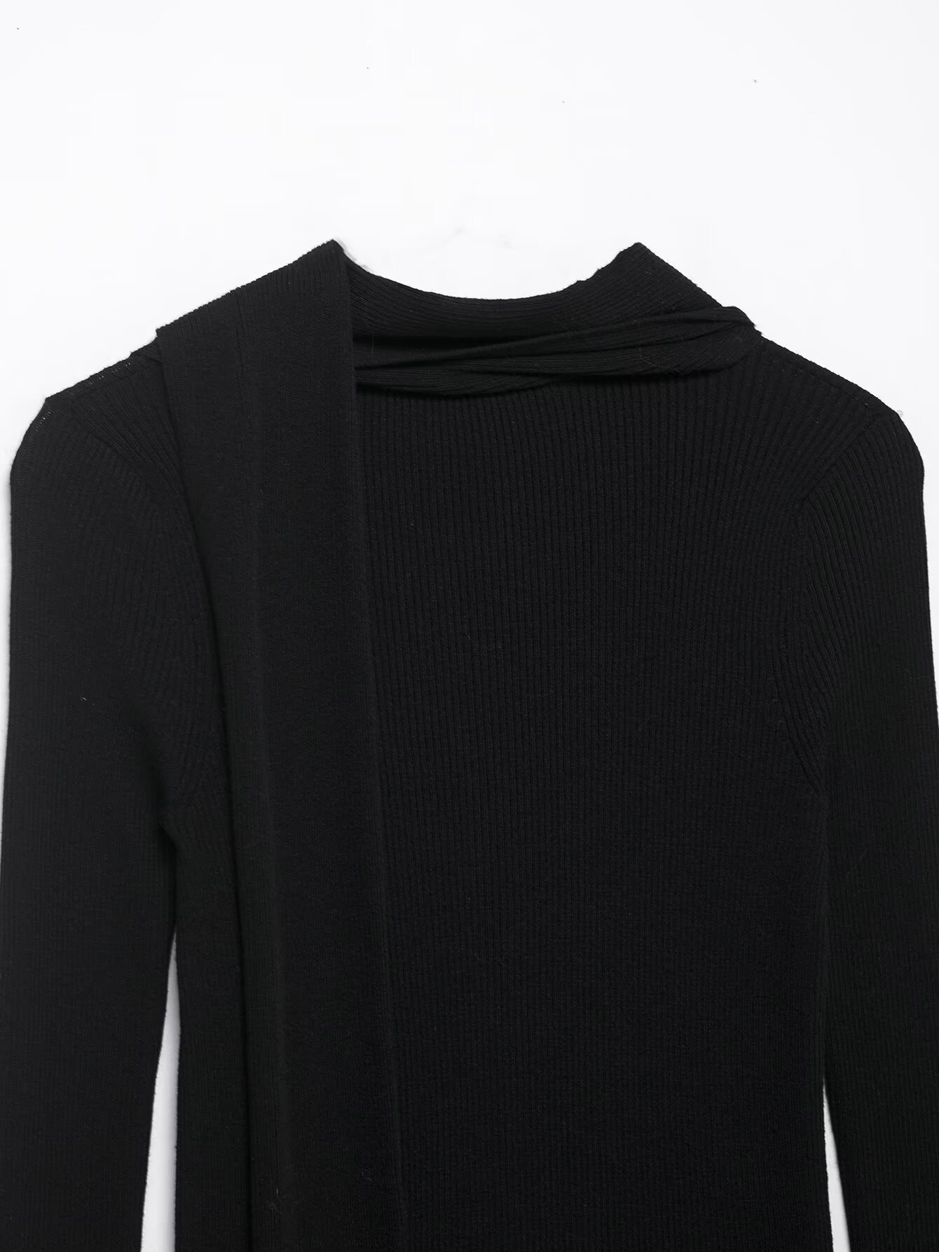 European Style Polyester Wrap Knit Jacket