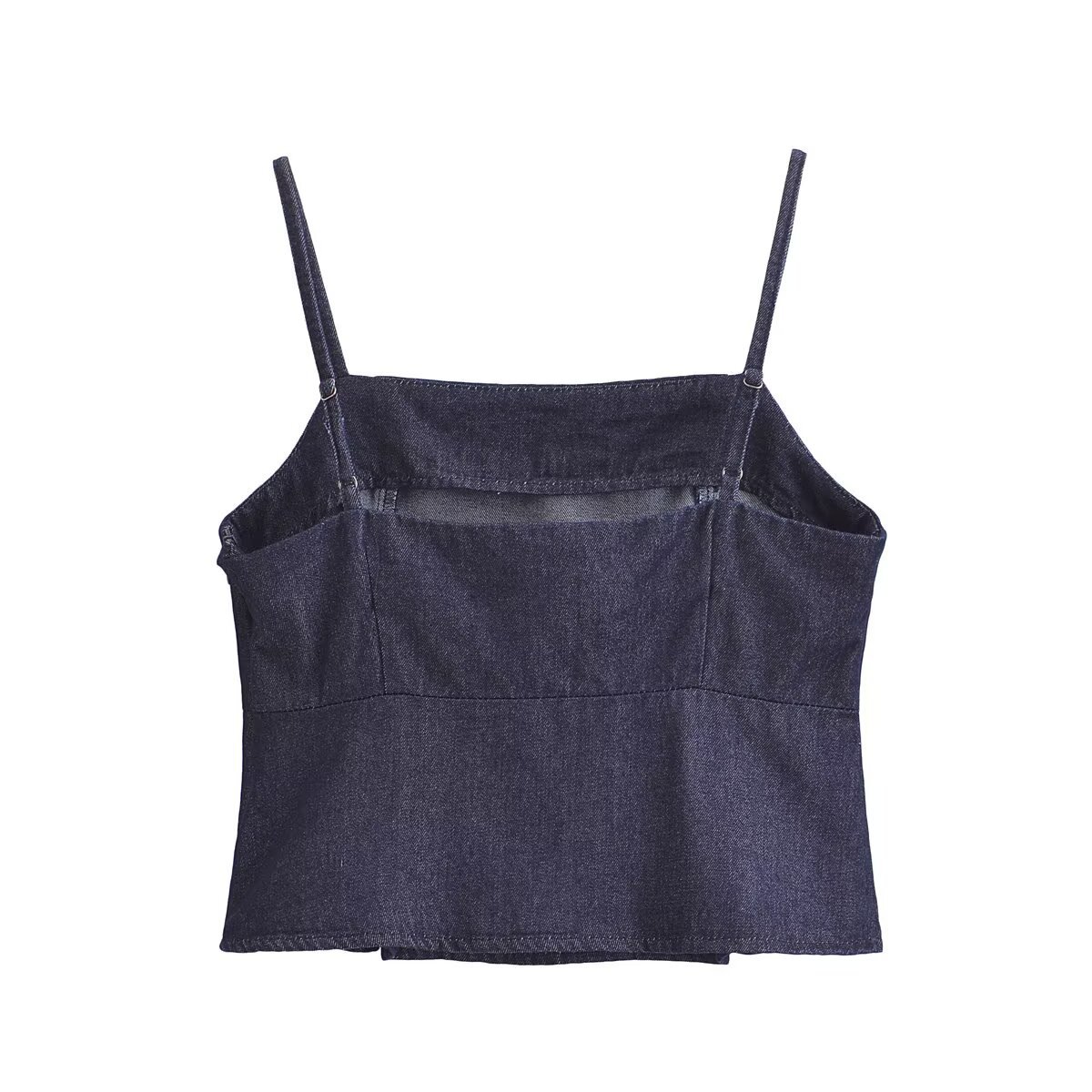 Western Solid Backless Ribbon Cami